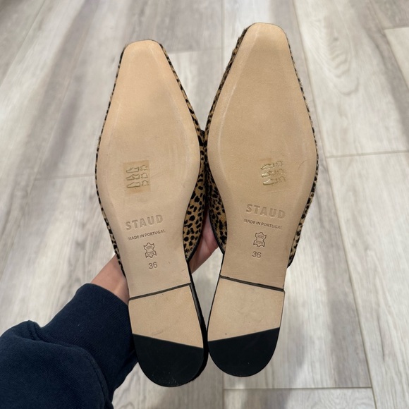 NEW STAUD Gina Cheetah Printed Mule Flats - Picture 6 of 6